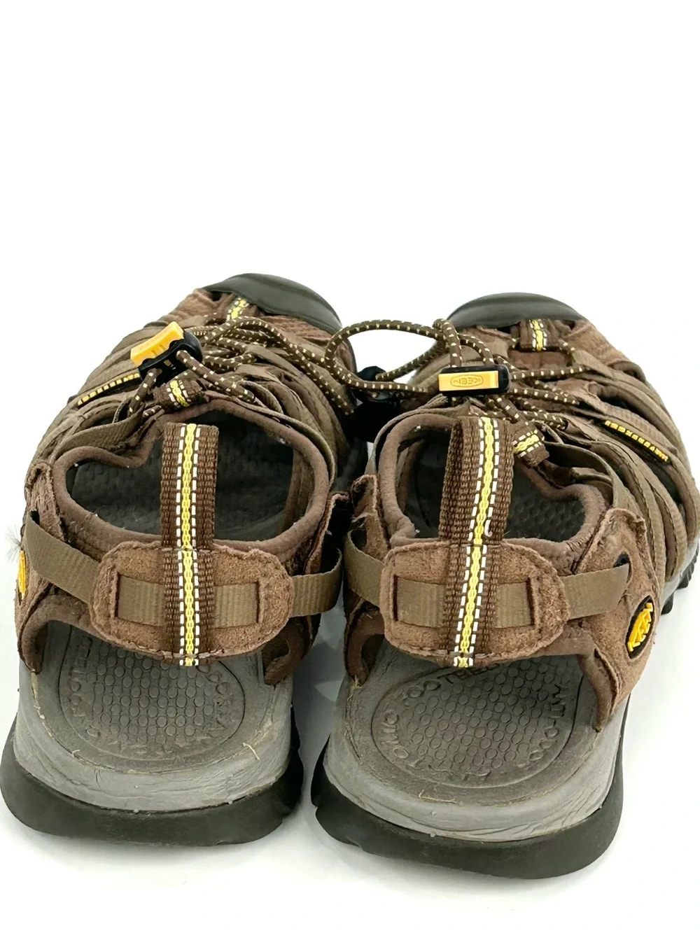 Keen Brown Sport Sandals with Yellow Accents